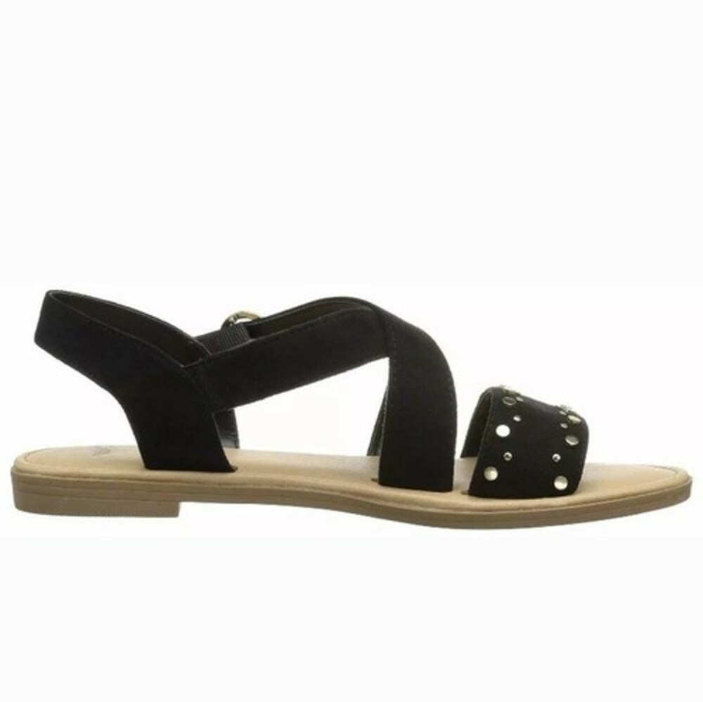 Dr. Scholl's Shoes Women's Evan Sandal, Black Microfiber, Size 9.0 Amcn